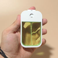 Flacon pulvérisateur de désinfectant pour carte de crédit de 45 ml, vente chaude, logo personnalisé, flacon pulvérisateur de poche en plastique PETG pour parfum, cadeaux promotionnels