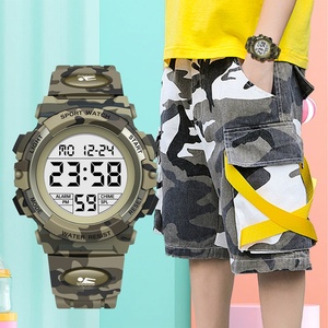 Kids Watch 3-15 Year Old Boy Outdoor Sport Multifunction <b>Timer</b> LED Silicone Waterproof Watch Alarm Calendar Analog Digital Watch - Product Image 6
