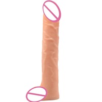 Dildo en silicone noir FAAK super épais de 50,5*7 cm, dildos animaux pour femmes