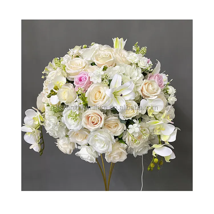 Decoração de evento de casamento, decoração personalizada ou padrão de mesa artificial rosa do casamento bola de flores