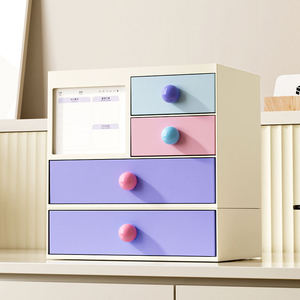 Offre Spéciale JOOHUB – Organisateur de Bureau Carré en Plastique <span class=keywords><strong>à</strong></span> Tiroirs, Style Romantique Parisien, Grande Capacité pour Crayons et Articles de Papeterie - Product Image 6
