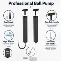 Bomba de Aire Manual Portátil Ligera de 87g con Aguja para Inflar Anillos de Natación, Globos, Flotadores de Piscina y Juguetes Inflables