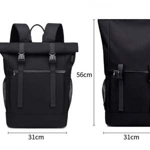 Sac à dos pour ordinateur portable pour homme, tendance, personnalisé avec logo, en nylon, grande capacité, avec port de charge USB, pour les affaires, les loisirs, les voyages, les activités de plein air - Product Image 2