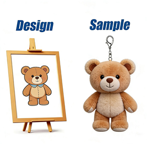 Wholesale Custom OEM Cute Mini PP Cotton Soft Eco-Friendly Doll <b>Cartoon</b> Anime Plush Toy Keychain <b>Ring</b> Stuffed Girl Pendant - Product Image 2