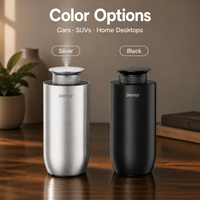 Diffuseur d'huiles essentielles électrique portable sans eau en alliage d'aluminium USB pour voiture Rechargeable Nébulisation à deux fluides Aromathérapie