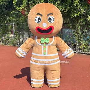 Funtoys inflable personalizado pan de jengibre Gingersnap hombre mascota disfraz Navidad Cosplay Mascotte Halloween para adultos 2/2.6m - Product Image 1