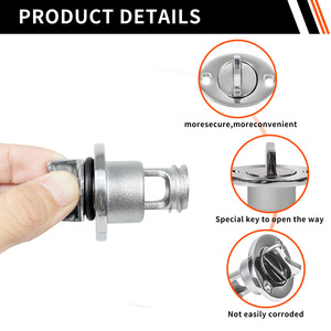 Valve de vidange de bateau en acier inoxydable 316, pièces de réparation pour le drainage de l'eau des yachts - Product Image 3