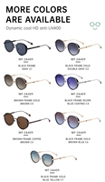 Lunettes de soleil rondes vintage rétro en métal de marque Partagas, protection UV400, pour hommes