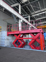 Table élévatrice à ciseaux automatique 0,1-50 tonnes avec hauteur de levage et dimensions de plateforme sur mesure pour installation fixe en usine
