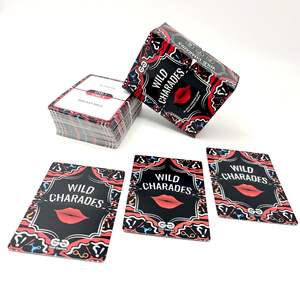 Jeu de cartes WILD <span class=keywords><strong>CHARADES</strong></span> pour adultes, best-seller transfrontalier, jeu de société en papier pour couples et soirées, entièrement en anglais, boîte couleur, édition étrangère - Product Image 3