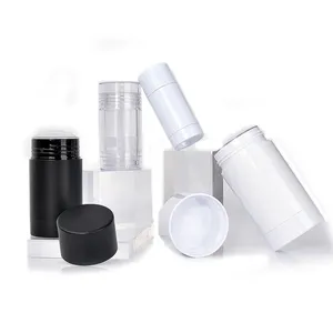 Kemasan stik deodoran isi ulang, tabung pelembab Bibir ramah lingkungan kosong 15g 30g kemasan stik antikeringat bulat kustom ABS