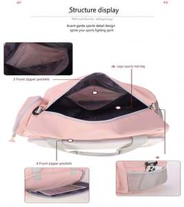 Bolsa de Gimnasio al por Mayor para Hombre y Mujer, Bolsa Deportiva, Mochila de Viaje, Bolsa de Fin de Semana, Bolsa de Viaje con Compartimento para Zapatos, Negra - Product Image 4