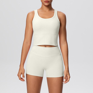 Conjunto de Top Deportivo Transpirable Ajustado Efecto Segunda Piel y Shorts de Cintura Alta Levanta Glúteos para Deporte al Aire Libre, Casual, Running, Fitness y Yoga - Product Image 6