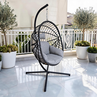 Chaise suspendue pliable KD avec support, montage facile, capacité 150 kg, pour intérieur et extérieur, emballage plat, logo OEM, directement de l'usine