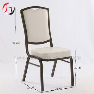 Modern otel mobilyaları taşınabilir dayanıklı istifleme ziyafet yemek sandalyeleri kadife taç geri alüminyum Metal çerçeve su geçirmez açık - Product Image 3