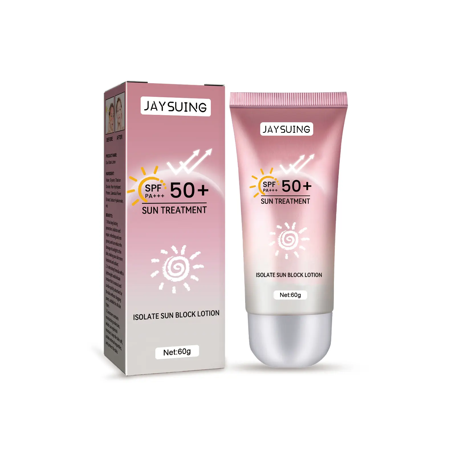 Sunny Day kebutuhan wajah pemutih kulit, pencerah SPF 50 + mudah untuk digunakan tabir surya