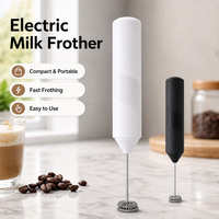 Mousseur à lait électrique portatif ZES 2AA à piles, fouet en acier inoxydable pour café, latte, cappuccino – Vente en gros