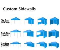 Aozhan Tentes de camping pop-up personnalisées de 10x10 et 10x15 pieds Tente à auvent publicitaire pour l'affichage et les événements en plein air