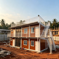 Maison conteneur à double étage, étanche et à assemblage rapide, unité de logement modulaire préfabriquée pour camp de travail et appartement scolaire en Asie du Sud-Est