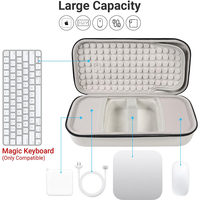 Sac de voyage EVA sur mesure compatible avec Mac Mini M4 Pro, grande capacité pour clavier Trackpad et pièces d'alimentation