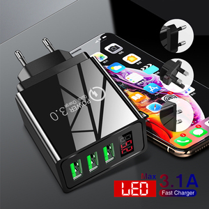อะแดปเตอร์ชาร์จเร็วแบบดิจิตอลอัจฉริยะ 5V3.1A 3USB พร้อมโลโก้ปรับแต่งได้สำหรับโทรศัพท์ซัมซุง ไอโฟน 11 โปร - Product Image 2