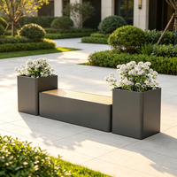 Bancs-jardinières modernes personnalisés en fer/acier pour l'extérieur – Mobilier durable et écologique pour hôpitaux, villas, gymnases, patios, parcs et centres commerciaux