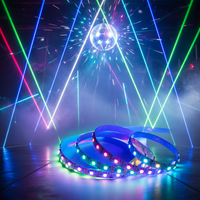Tira de Luces LED RGB Direccionables WS2815/SK6812, 30/60/96/144 LED/m, Programables por USB, Control Remoto, IP68, Impermeables, Flexibles