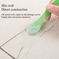 Agent de réparation puissant pour carrelage en silicone et porcelaine, pâte de réparation pour émail, résistant aux taches pour toilettes, marbre, lavabos et baignoires, neutre