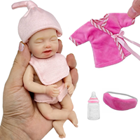 Poupée bébé réaliste en silicone de 6 pouces avec vêtements et accessoires, peau douce, nouveau-né réaliste, jouet éducatif pour filles