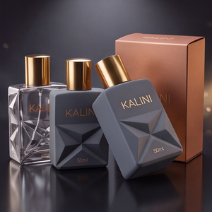 Envase de Perfume de Vidrio Cuadrado de Lujo Personalizado de 50 ml, Botella de Perfume con Cuello Corto y Diseño Elegante con Caja - Product Image 5