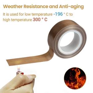 Ruban en tissu Tefloon ruban PTFE ruban adhésif en fibre de verre enduit de PTFE pour <span class=keywords><strong>machine</strong></span> à sceller <span class=keywords><strong>sous</strong></span> <span class=keywords><strong>vide</strong></span> compatible avec FoodSaver - Product Image 5