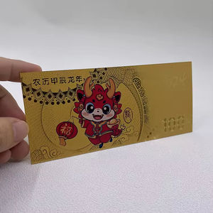 Billete <span class=keywords><strong>de</strong></span> 100 Yuanes del Zodiaco Chino Dragón, Colección Personalizada, Billete <span class=keywords><strong>de</strong></span> Dibujos Animados con Lámina <span class=keywords><strong>de</strong></span> Oro <span class=keywords><strong>de</strong></span> 24k - Product Image 2