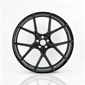 Jantes en alliage forgées monobloc <span class=keywords><strong>22</strong></span> pouces 5x112 5x120 5x108 noires usinées à cinq branches en 6061-T6 personnalisées pour Mercedes-Benz - Product Image 2