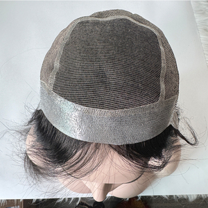 Perruque brésilienne Remy en <span class=keywords><strong>cheveux</strong></span> humains de haute qualité, longue, sans colle, avec dessus en soie pour base en dentelle, idéale pour les patients atteints d'alopécie - Product Image 1