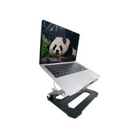 Support pour tablette PC SMONAMA P77, support pour ordinateur portable, support ergonomique pliable et réglable en aluminium avec ventilateur de refroidissement RGB