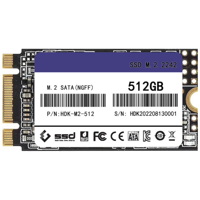 Laptop Parts SSD M.2 SATA 512GB NGFF 2242 Solid State Drive for 512GB SSD Condition Solid