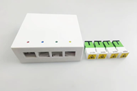 Boîte à bornes Mini FTTH à 4 cœurs-Boîte de distribution murale intérieure en fibre pour réseaux FTTX