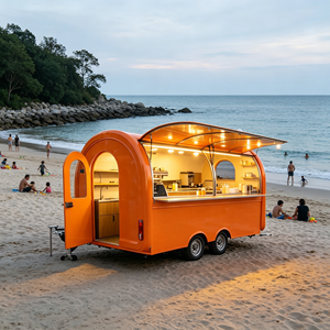 Food Truck Rétro Moderne en Acier Inoxydable, Tôle Galvanisée, Aluminium et Fibre de Verre pour la Restauration Rapide en Extérieur - Product Image 4