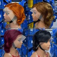 En gros Pas Cher Doigt Vague D'eau Perruque 100% Cheveux Humains Brésiliens Coupe De Pixie Perruques Fabriqué À La Machine Non Dentelle Perruques pour Les Femmes