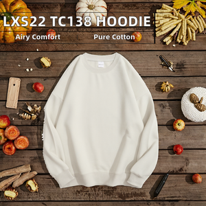 Sweat-shirt à capuche en tricot ample à boucle en coton formel avec caractéristique respirante pour le logo avant de la saison d'hiver - Product Image 2