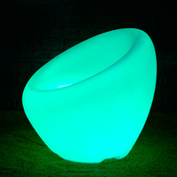 Meubles d'extérieur en plastique PE, canapé LED, chaise de bar LED, tabouret LED, meubles LED, chaise LED, canapé LED pour la maison, le bar, le café, le jardin