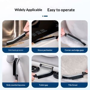 Hot Selling <b>Gap</b> Cleaning Brush Plastic Material Narrow Slot for Home Kitchen Bathroom Dead Angle Crevice Cleaning Tool - Product Image 4