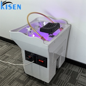 Kisen Professional Salon <b>Head</b> Spa Basin Portable Shampoo Sink Pipeless Bowl Japanese <b>Style</b> Steamer Hood Attachments - Product Image 2