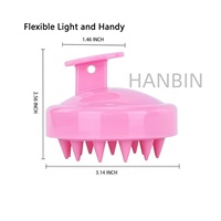 Brosse de massage du cuir chevelu en silicone avec logo personnalisé, outil de massage pour les soins capillaires, design ergonomique, stimule la circulation, convient aux cheveux mouillés