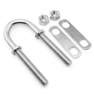 Stainless Steel <b>U</b> <b>Bolt</b> With Hex Nuts Passivated Finish Industrial Grade M6 Threaded Rods - Product Image 4