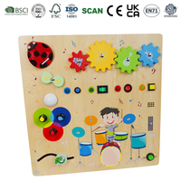 Tablero de Actividades con Temática Musical, de Madera, Montessori, para el Aprendizaje Temprano, Desarrollo Intelectual y Estimulación Sensorial para Niños Pequeños