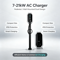 Borne de recharge AC pour véhicules électriques 220V 380V avec modes de démarrage multiples, mot de passe et fonction Plug and Charge