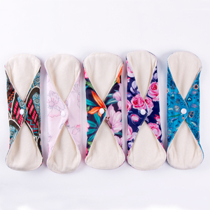 Serviettes hygiéniques lavables, en coton biologique, réutilisable, rose, matière douce, Non-tissé, peut être personnalisé, 26x16.5 Cm, pour femmes - Product Image 2