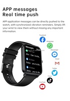 Montre connectée carrée unisexe pas chère avec bracelet en silicone pour appels, suivi d'activité, étanche IP68 pour Android et iPhone