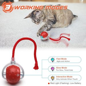 Factory Smart Interactive Cat Toys Ball for Indoor Automatic Fast <b>Rolling</b> on <b>Carpet</b> Chirping&Motion Pet Activate Cat Playing Toy - Product Image 3